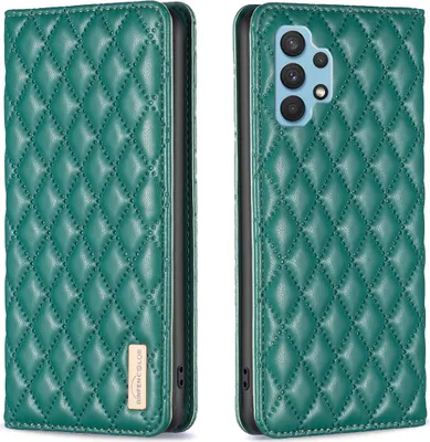 Obrázek produktu pro Galaxy A32 4G Pouzdro, Elegantní Flip Kožené Pouzdro s Kapsami na Karty a Stojánkem pro Samsung Galaxy A32 4G zelené