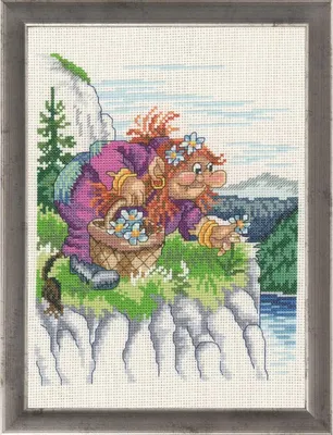 Produktbild von Permin-Stickset „Trollmutter“, 21 x 29 cm