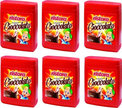 Produktbild von 6x Ristora Cioccolato Zubereitet für Getränke mit Schokoladengeschmack Glutenfrei 500g Packung