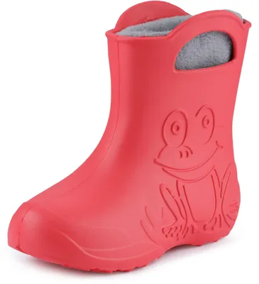 Produktbild von Ladeheid Eva Kinder Jungen Mädchen Gummistiefel Regenschuhe gefüttert LA-CA-03 (Koralle/Grau, 30/31 EU)