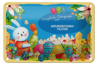 Produktbild von Blechschild Ostern Ostergrüße 18x12cm NEUNKIRCHEN-VLUYN Deko