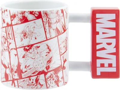 Immagine prodotto di Tazza a forma di logo Marvel Paladone - Merchandise con licenza ufficiale, Multicolore