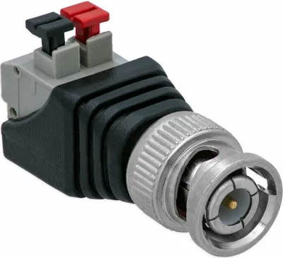 Produktbild von 1x BNC Adapter Stecker > 2-Pin Terminal Block Druck Klemmen BNC Kabel Verbinder