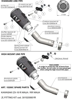 Image de Tuyau d'échappement LeoVince Pièce de rechange tuyau de raccordement 1154
