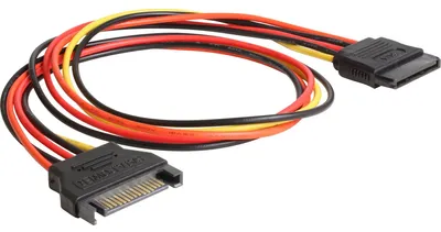 Produktbild von Delock - Spannungsversorgungs-Verlängerungskabel - SATA-Stromstecker (W) zu SATA-Stromstecker (M) - 50 cm