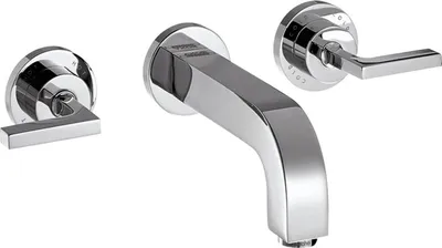 Immagine prodotto di hansgrohe AXOR Citterio mitigeur lavabo 3 trous encastré, bec 222mm, béqu'illes, rosettes pour montage mural, 39147000, 39147000