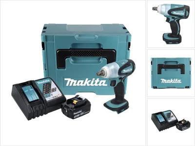 Image de Makita DTW 251 R1J 18 V Boulonneuse à chocs sans fil 230 Nm + Coffret de transport Makpac + 1x Batterie BL 1830 N 3,0 Ah + Chargeur DC18RC