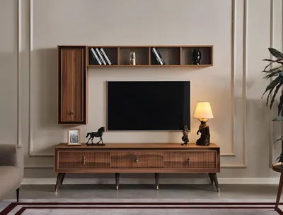 Produktbild von Wohnzimmer Set TV Ständer Wandschrank Regal Luxus Möbel Modern Set Neu