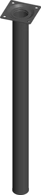 Produktbild von Möbelfüße Tischbeine rund Möbelbeine ø 30 mm Länge 500 mm Stahl schwarz