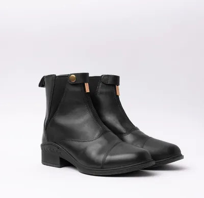 Produktbild von Horze Rose Reitstiefeletten aus Leder mit Reißverschluss, Schwarz, 38