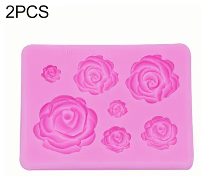 Produktbild von 2x Kuchenform Silikonforme Seifen Kerzen Betongiessen Beton Seifenform Gießform, Farbe:Pink