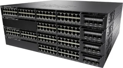 Produktbild von Cisco Catalyst WS-C3650-48PS-L, Managed, L3, Gigabit Ethernet (10/100/1000), Power over Ethernet (PoE), Rack-Einbau, 1U