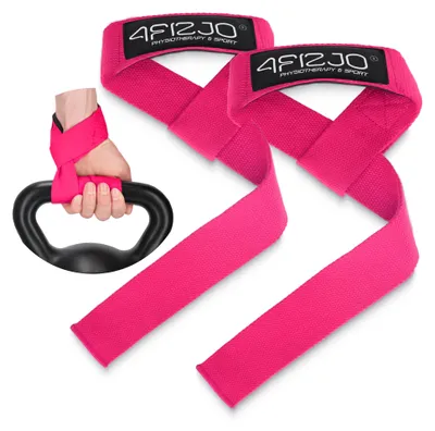 Produktbild von 4FIZJO 60×4cm Trainingsgurte Deadlift Handgelenk, Baumwolle, 2 Stück