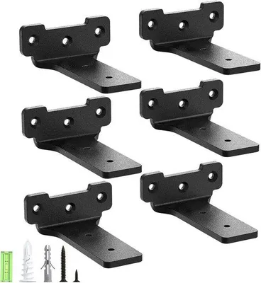Produktbild von Famanu Metallregalträger 10 cm - 70 kg Tragkraft, schwarz