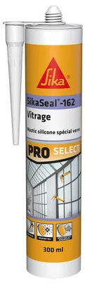Zdjęcie produktu dla Elastyczny silikonowy uszczelniacz SIKA Sikaseal-162 do szyb – półprzezroczysty – 300 ml