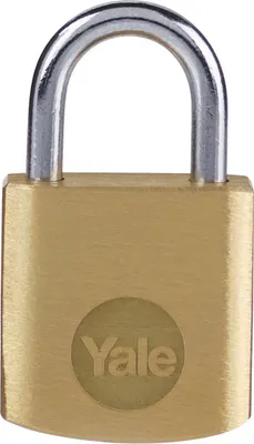 Produktbild von Yale Vorhängeschloss mit Schlüssel, Messing, 20mm, 3 Schlüssel, Stahlbügel