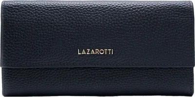 Imagen del producto de Lazarotti Cuero monedero Bologna Leather Wallet With 12 Card Slots Navy azul marino