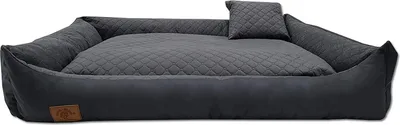 Produktbild von Hundebett für große Hunde - Hundesofa mit Wendekissen 120x85cm [ graphit ]   EU & ®