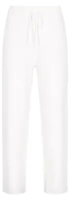 Produktbild von Damen Hose weiss M/L reguläre Passform weites Bein mit elastischem Bund und Kordelzug