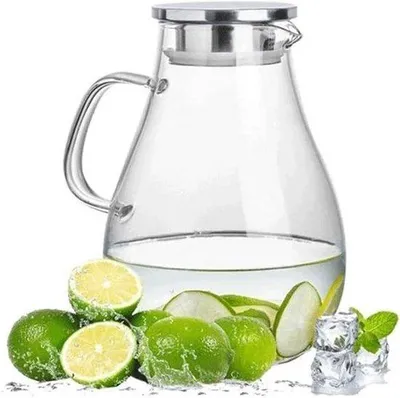 Productafbeelding van Glazen Kan - Waterkan Glas - Dranken Serveren - Hittebestendig Glas - 2500 ml - Transparant