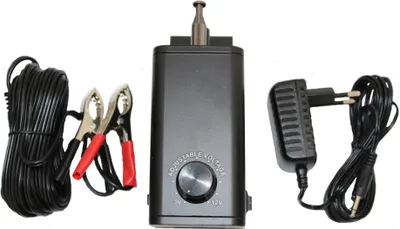 Produktbild von walexo Grillmotor, Regelbar, 15W, DC 3-12V, Getriebemotor, für Mangal Spießdreher, 3-teilig, EU-Standardadapter
