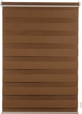 Produktbild von Doppelrollo auf Maß Klemmfix verspannt Farbe: Mocca, Größe: B): 111-120  cm, L): 40-160 cm