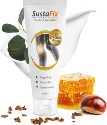 Produktbild von SustaFix Kräutercreme - Enthält historisch anerkannte Inhaltsstoffe für mögliche Verbesserungen des Gelenkwohlbefindens - Hochwertige Kräuterinfusion