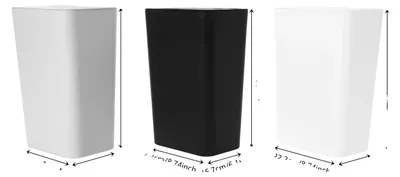 Obrázek produktu pro Odpadkový koš, odolný materiál, kompaktní design, 9 l, BÍLÝ