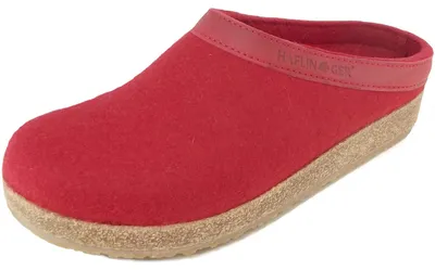 Zdjęcie produktu dla Haflinger kapcie damskie Grizzly Torben filc wełniany 713001, rozmiar:41 EU, kolor:Czerwony