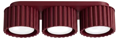 Image de Plafonnier AURA 3 bordeaux Gx53 3xGx53 10W aluminium 8x10x32.5cm Sollux Lighting