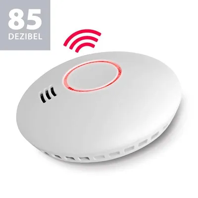 Produktbild von Cordes CC-80 Photoelektrischer Funkrauchmelder - Vernetzbarer Feuermelder mit Hitzesensor - Besonders Schnelle Erkennung, DIN EN 14604