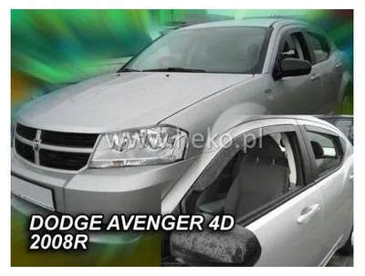 Image de Déflecteurs de vent pour DODGE AVENGER (à partir de 2008), berline - Lot de 4, pour l'avant et l'arrière
