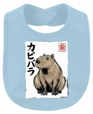 Obrázok produktu pre Kapybara, vodné prasce, japonské umenie, retro, Japonsko, Ukiyo-e, bábätko, svetlomodrá farba, univerzálna veľkosť