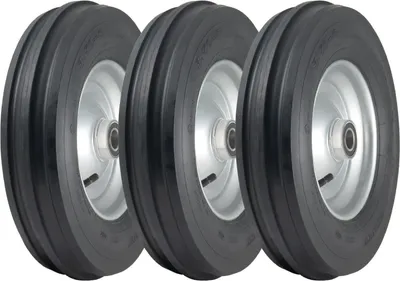 Immagine prodotto di 3.50-8 Haybob Rake Turner Wheels H8023 Cerchio montato 25 mm Cuscinetti a sfera (Set di 3)