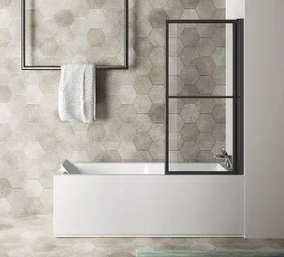 Obrázek produktu pro Sprchový kout KAGERA, 140x71cm, černý mat, čiré sklo
