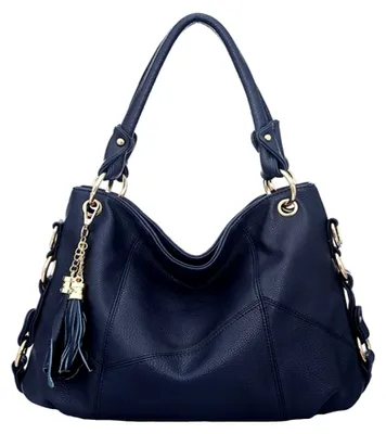 Produktbild von Dame Top-Handgriff Tasche Schultertasche Satchel Handtaschen Tote Taschen Geldbörse Dunkelblau