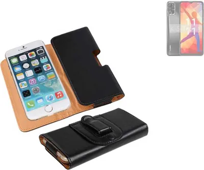 Produktbild von K-S-Trade Schützhülle Handyhülle kompatibel mit Lava Yuva Pro Holster Gürtel Tasche Schutzhülle Handy-Tasche Smartphone Case Seitentasche schwarz