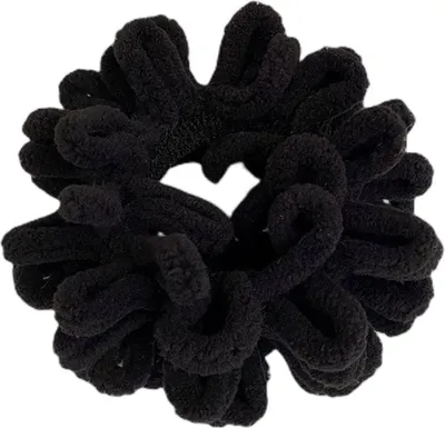 Produktbild von Klassisches Haargummi aus kuscheligem Bouclé-Samt Schwarz