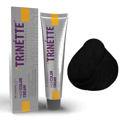 Produktbild von Trinette No.1 Schwarz – Permanente Haarfarbe Creme 100 ml, intensive Deckkraft