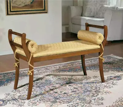 Image de Banc de salon Tabouret classique Banc rembourré Tissu Siège