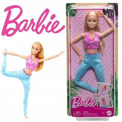 Produktbild von Barbie Made to Move Puppe blondes Haar beweglich HRH27