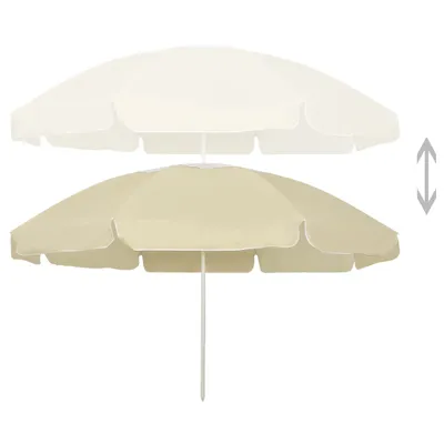 Zdjęcie produktu dla vidaXL Parasol plażowy piaskowy żółty 240 cm