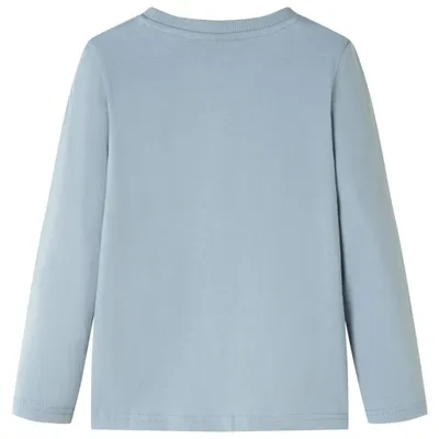 Image de vidaXL T-shirt à manches longues pour enfants bleu clair 116