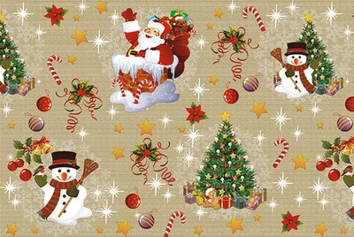 Produktbild von Wachstuch Weihnachten Winter abwischbar Wachstuchtischdecke 140 x 200 cm - 26317 - Weihnachten gold