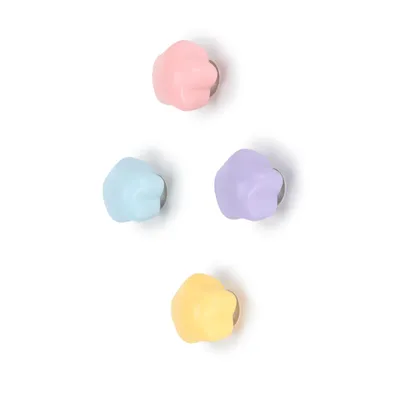 Obrázek produktu pro HOKO-flexi magnetické háčky, 4 kusy, barevné magnetické hvězdičky, 3x3 cm, silná magnetická síla, vhodné pro lednici, magnetickou tabuli, kovové dveře a perforované desky, STELLA