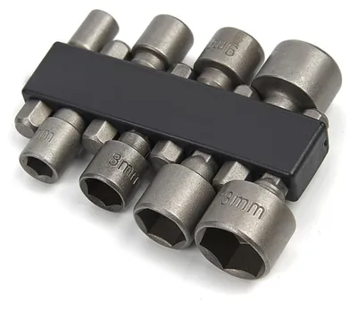 Immagine prodotto di Set-kit batterie e bussole da 5 a 13 mm per punte da trapano esagonali da 1/4'', Hbm