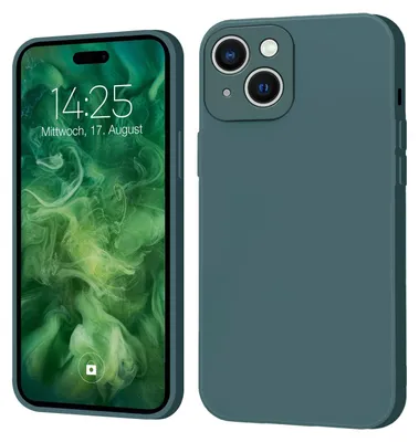Produktbild von Hülle für Apple iPhone 15 Case Cover Bumper Smartphone Softgrip Schutzhülle Farbe: Grün