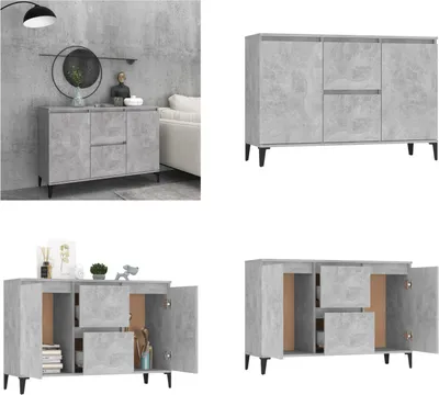 Obrázek produktu pro vidaXL Příborník betonový šedý 104x35x70 cm materiál na bázi dřeva - Příborník - Příborníky - Regály - Knihovny