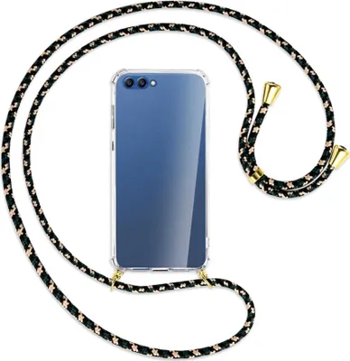 Produktbild von Handykette Backcover-Schutzhülle mit Band (Metall goldfarben) für Honor 10 - camouflage