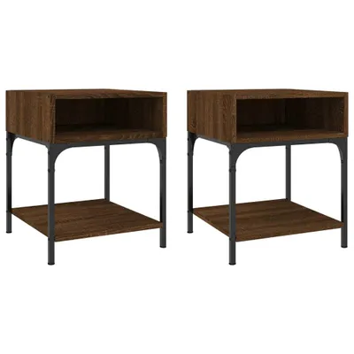 Produktbild von Nachttische 2 Stk. Braun Eichen-Optik 40x41x50 cm Holzwerkstoff
